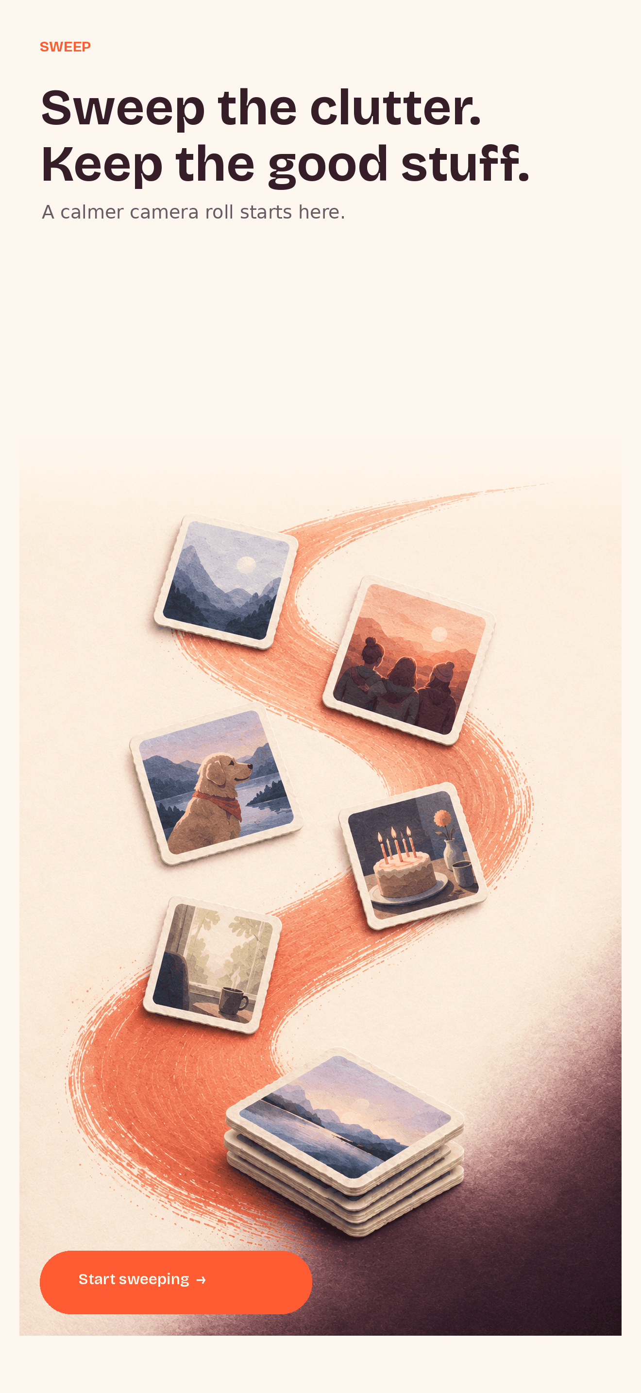 Sweep App Store screen 1