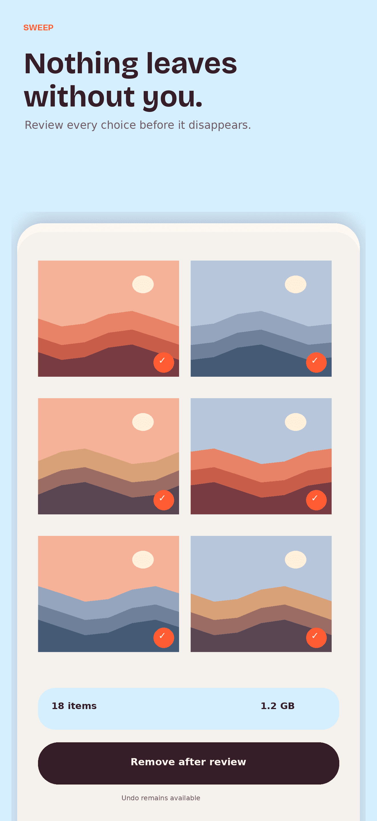 Sweep App Store screen 4